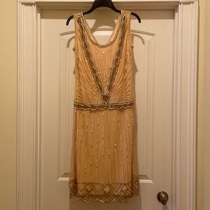 Champagne sequin flapper dress. Size S/M